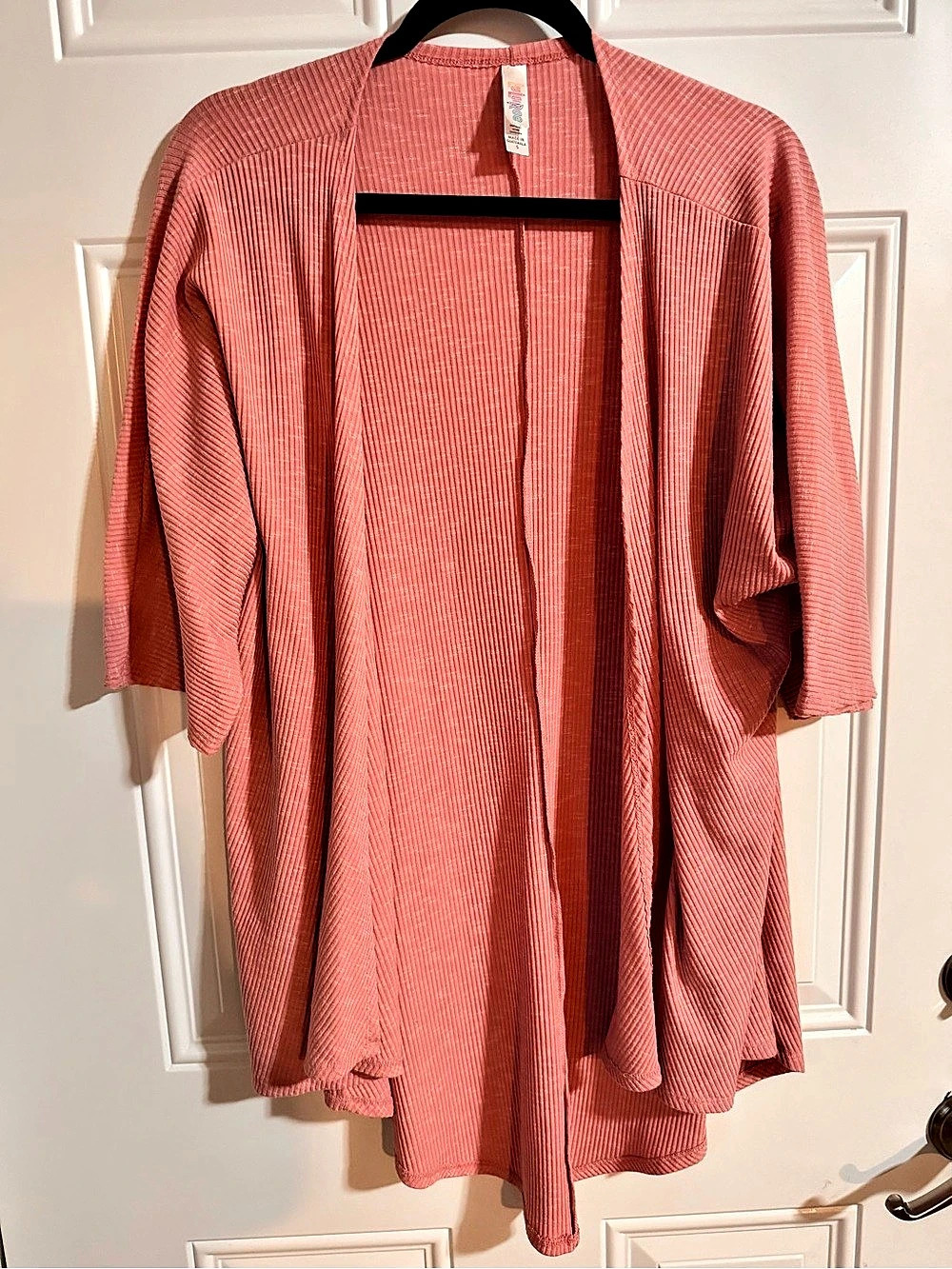 Sangria Ribbed Open Front Cover-Up Size Small Like New